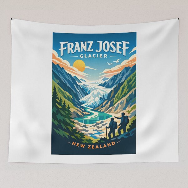Item preview, Franz Josef Glacier Valley View – Southern Alps and Westland Rainforest designed and sold by Aryabek.