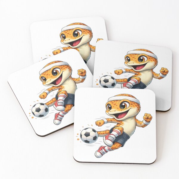 Item preview, Cute Gecko Soccer Player – Funny Lizard Football Cartoon designed and sold by the-dovlat.