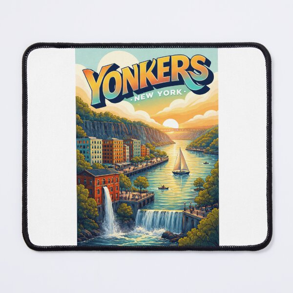 Item preview, Yonkers Waterfront at Sunset – Hudson River Promenade & New York Charm designed and sold by Aryabek.