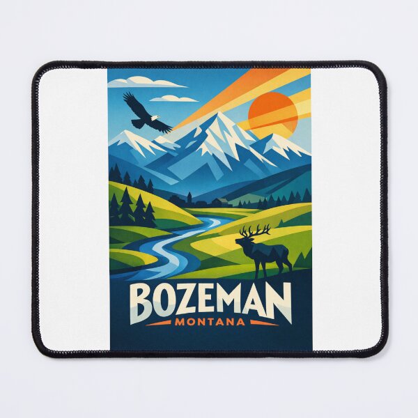 Item preview, Bozeman Montana Alpine Vista – Snow Peaks, Elk & Big Sky Country designed and sold by Aryabek.
