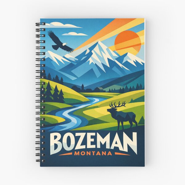 Item preview, Bozeman Montana Alpine Vista – Snow Peaks, Elk & Big Sky Country designed and sold by Aryabek.