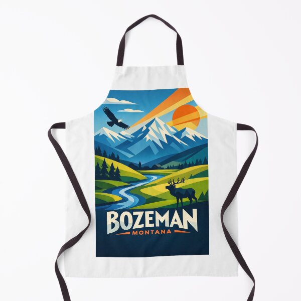 Item preview, Bozeman Montana Alpine Vista – Snow Peaks, Elk & Big Sky Country designed and sold by Aryabek.
