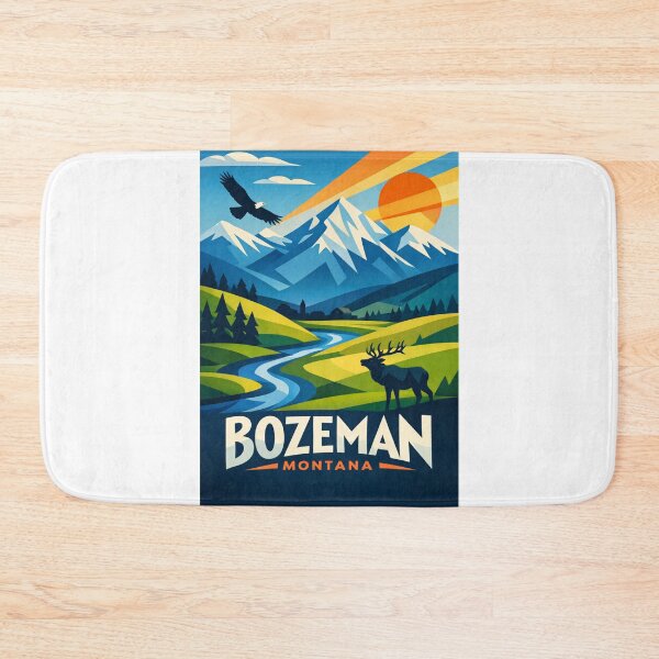 Item preview, Bozeman Montana Alpine Vista – Snow Peaks, Elk & Big Sky Country designed and sold by Aryabek.