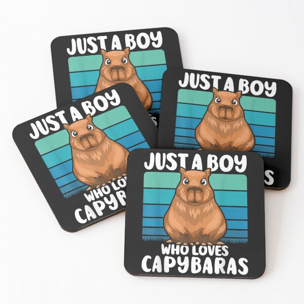 Item preview, Just A Boy Who Loves Capybaras Art for Men Women Kids , Capybara Gift Lover  designed and sold by DZIRI NAJAT.