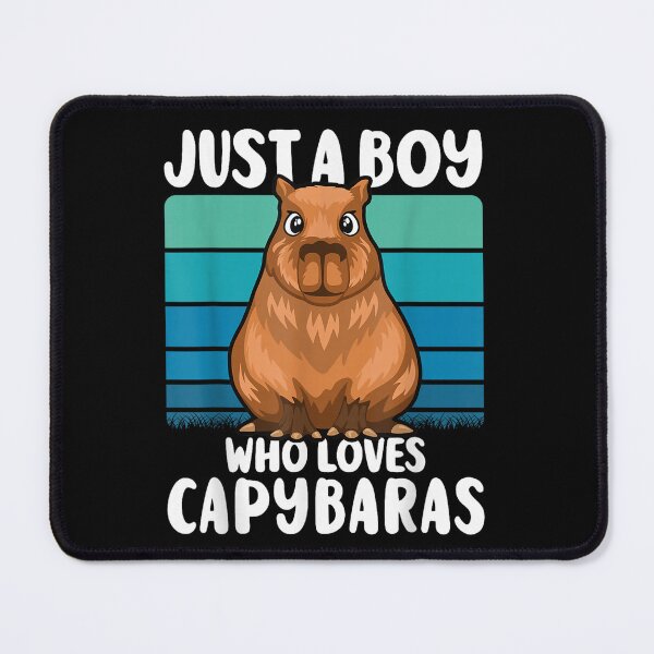 Item preview, Just A Boy Who Loves Capybaras Art for Men Women Kids , Capybara Gift Lover designed and sold by DZIRI NAJAT.
