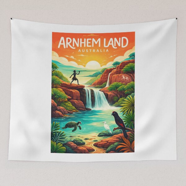 Item preview, Arnhem Land Waterfalls – Northern Territory Aboriginal Heritage & Wildlife designed and sold by Aryabek.
