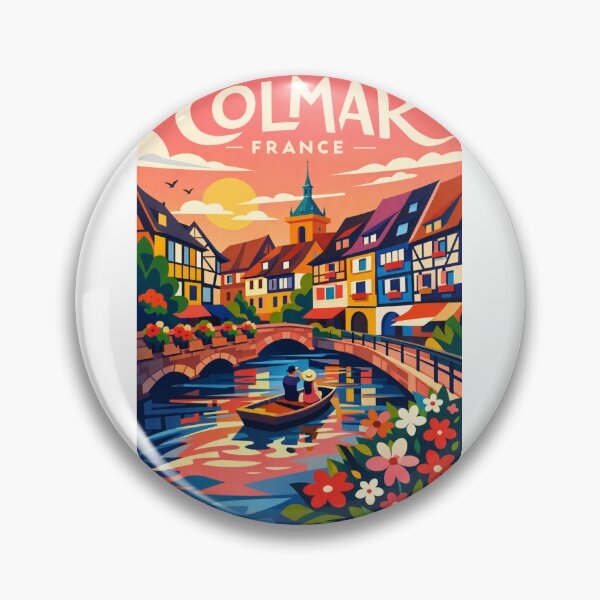 Item preview, Colmar France Canal Romance – Alsace Half-Timbered Charm at Sunset designed and sold by Aryabek.