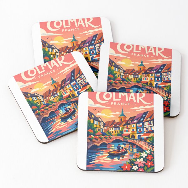 Item preview, Colmar France Canal Romance – Alsace Half-Timbered Charm at Sunset designed and sold by Aryabek.