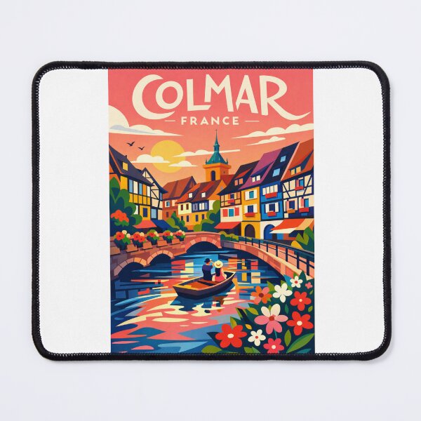 Item preview, Colmar France Canal Romance – Alsace Half-Timbered Charm at Sunset designed and sold by Aryabek.