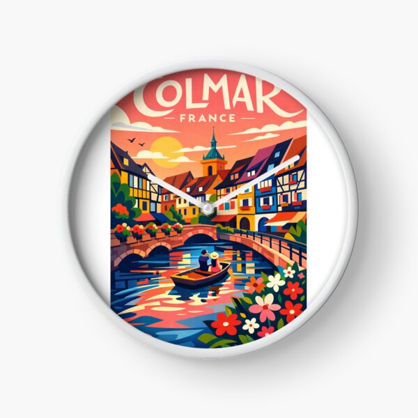 Item preview, Colmar France Canal Romance – Alsace Half-Timbered Charm at Sunset designed and sold by Aryabek.