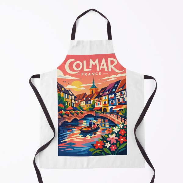 Item preview, Colmar France Canal Romance – Alsace Half-Timbered Charm at Sunset designed and sold by Aryabek.