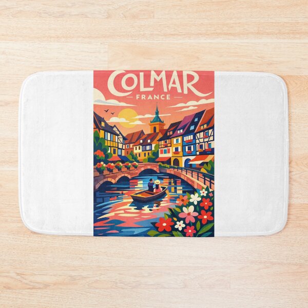 Item preview, Colmar France Canal Romance – Alsace Half-Timbered Charm at Sunset designed and sold by Aryabek.