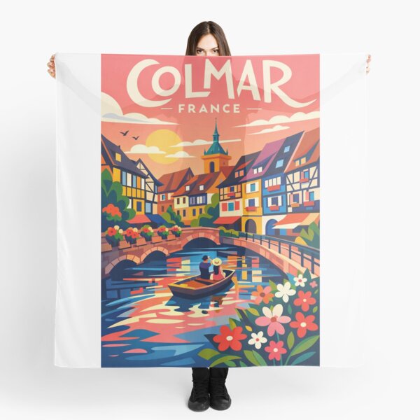 Item preview, Colmar France Canal Romance – Alsace Half-Timbered Charm at Sunset designed and sold by Aryabek.