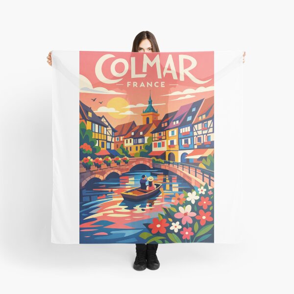 Item preview, Colmar France Canal Romance – Alsace Half-Timbered Charm at Sunset designed and sold by Aryabek.