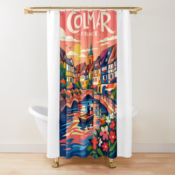 Item preview, Colmar France Canal Romance – Alsace Half-Timbered Charm at Sunset designed and sold by Aryabek.