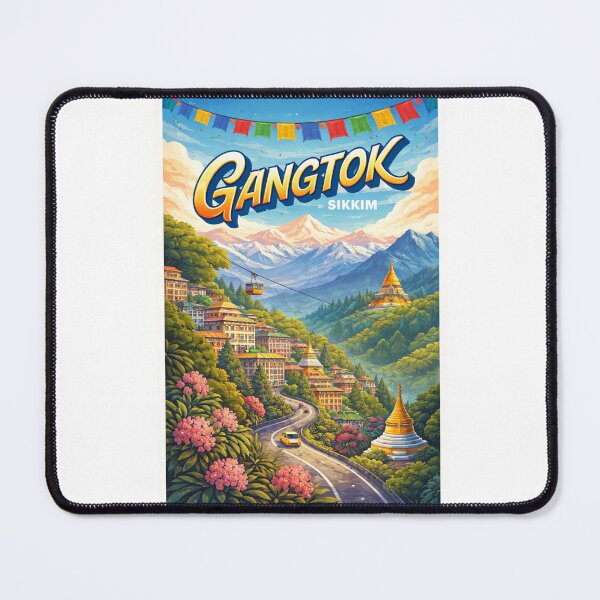 Item preview, Gangtok Himalayan Skyline – Monasteries, Mountains & Sikkim Charm designed and sold by Aryabek.