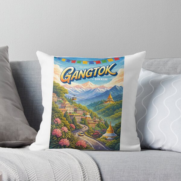 Item preview, Gangtok Himalayan Skyline – Monasteries, Mountains & Sikkim Charm designed and sold by Aryabek.