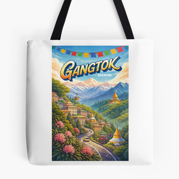 Item preview, Gangtok Himalayan Skyline – Monasteries, Mountains & Sikkim Charm designed and sold by Aryabek.