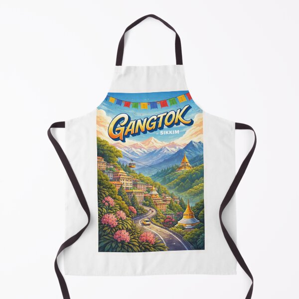 Item preview, Gangtok Himalayan Skyline – Monasteries, Mountains & Sikkim Charm designed and sold by Aryabek.
