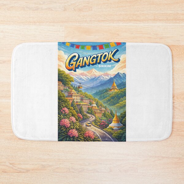 Item preview, Gangtok Himalayan Skyline – Monasteries, Mountains & Sikkim Charm designed and sold by Aryabek.