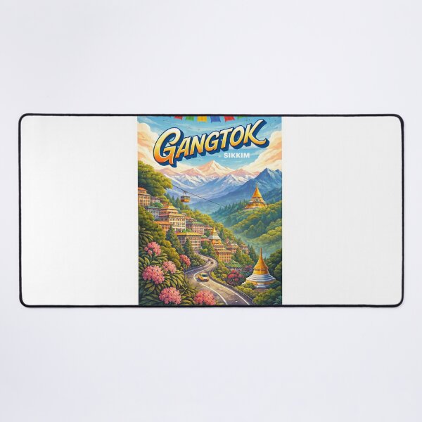 Item preview, Gangtok Himalayan Skyline – Monasteries, Mountains & Sikkim Charm designed and sold by Aryabek.