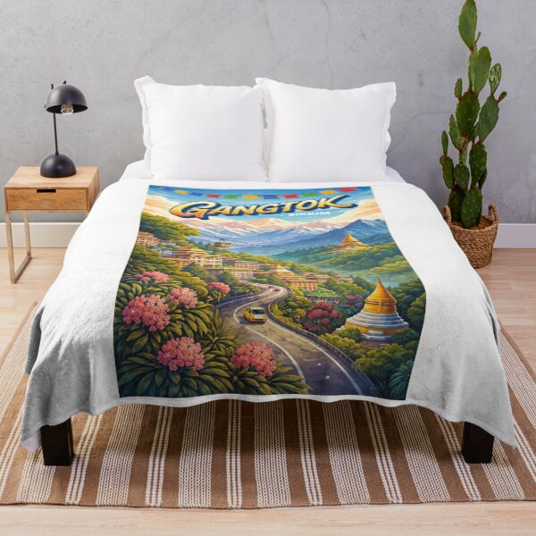 Item preview, Gangtok Himalayan Skyline – Monasteries, Mountains & Sikkim Charm designed and sold by Aryabek.