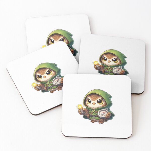 Item preview, Cute Owl Explorer – Adventure Cartoon with Compass & Lantern designed and sold by the-dovlat.