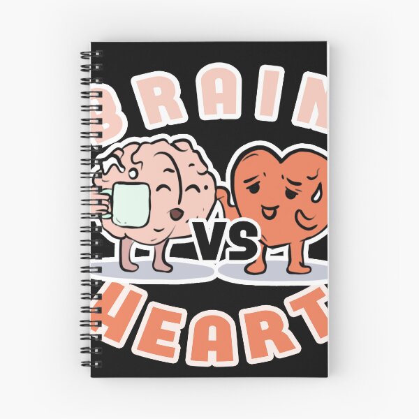 Item preview, Brain vs Heart – Funny Overthinking Mental Health Illustration Design designed and sold by anandariki.