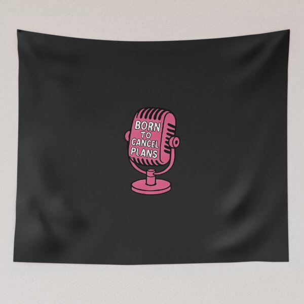 Item preview, Born to Cancel Plans Funny Introvert Quote - Retro Pink Microphone Aesthetic designed and sold by Wonder Pixel Studio.
