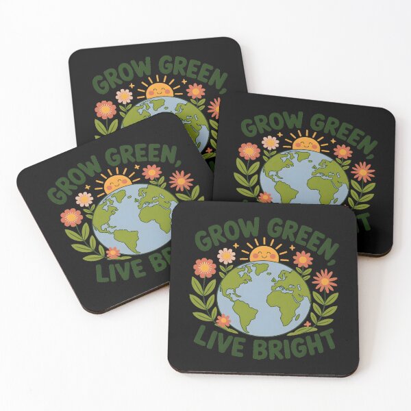 Item preview, Grow Green Live Bright – Eco Optimistic Earth Positivity T-Shirt designed and sold by ImaginedSpace7.