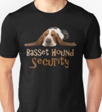 Funny Basset Hound Security Design Unisex T-Shirt