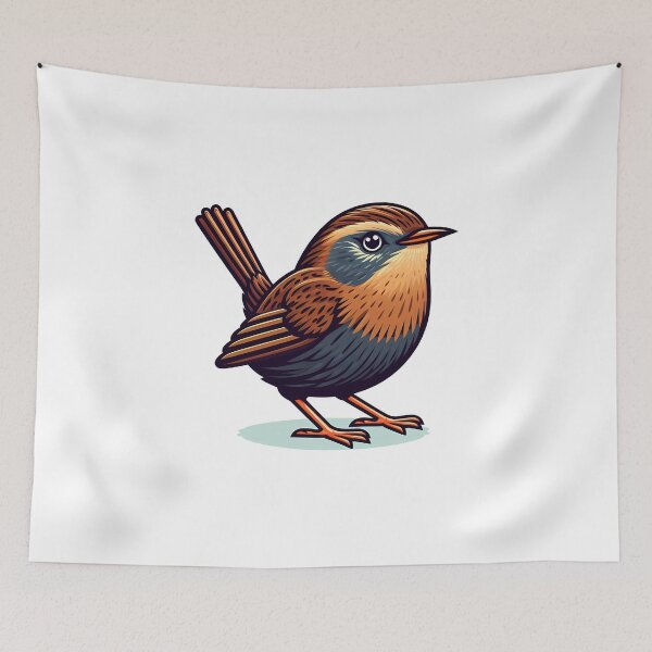 Item preview, Brown Wren Bird with Cocked Tail designed and sold by cave-canvas.
