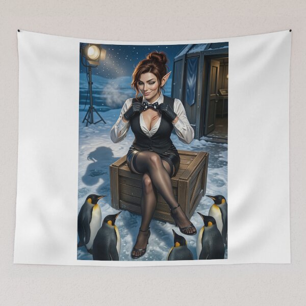 Item preview, Fortana with emperorpenguins in snow designed and sold by CathryneDelamort.