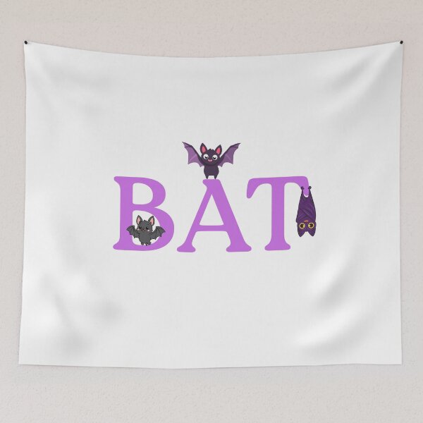 Item preview, Friendly Bat - Cute Bats On A Typography Adventure designed and sold by Love3Happy.