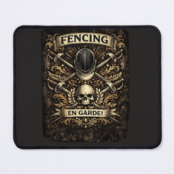 Item preview, Vintage Fencing Emblem With En Garde designed and sold by ChillCharmStudio.
