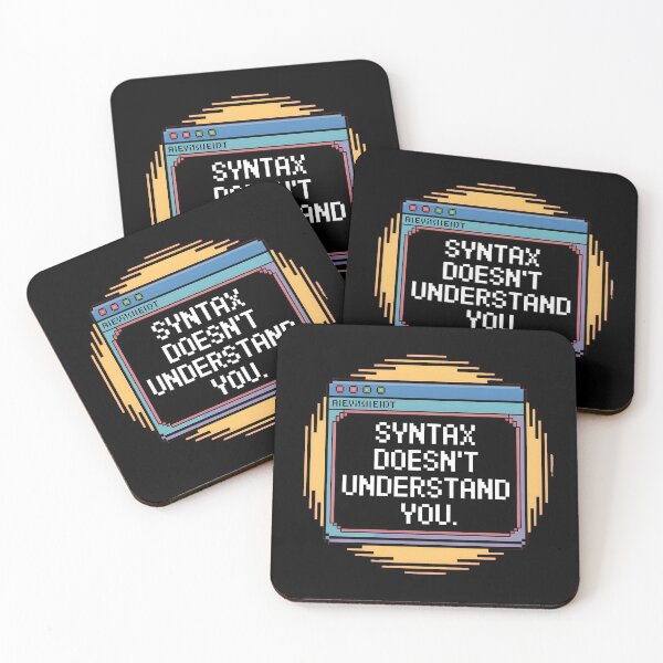 Item preview, Syntax Doesn’t Understand You – Y2K Retro Tech Error Humor Shirt designed and sold by ImaginedSpace7.