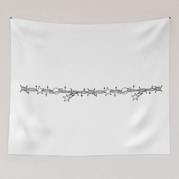 Item preview, Barbed Wire with Stars Illustration - Cute Yet Tough designed and sold by LifeParody.