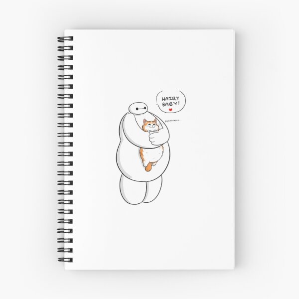 Item preview, Baymax Hugging Mochi Cat Art - "Hairy Baby" Big Hero 6 Illustration designed and sold by NaevaArt.