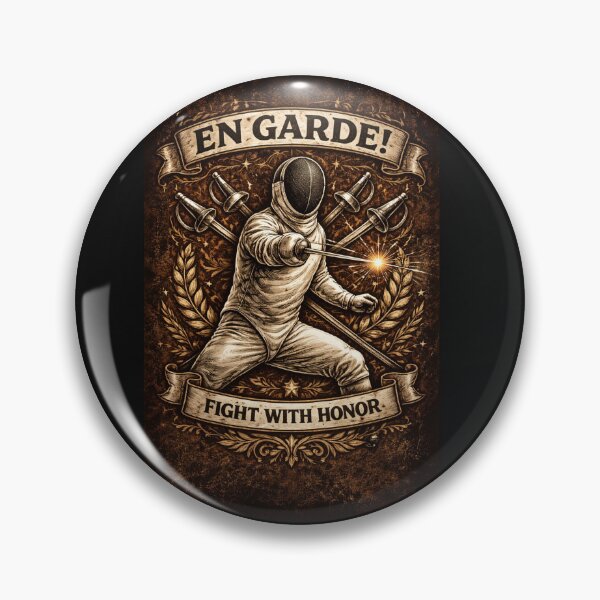 Item preview, Vintage En Garde Fencer Fight With Honor designed and sold by ChillCharmStudio.