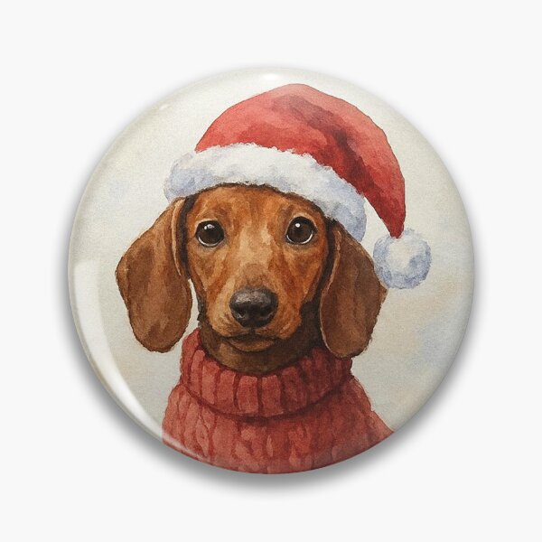 Item preview, Dachshund wearing winter hat and sweater designed and sold by AlinaLevina.