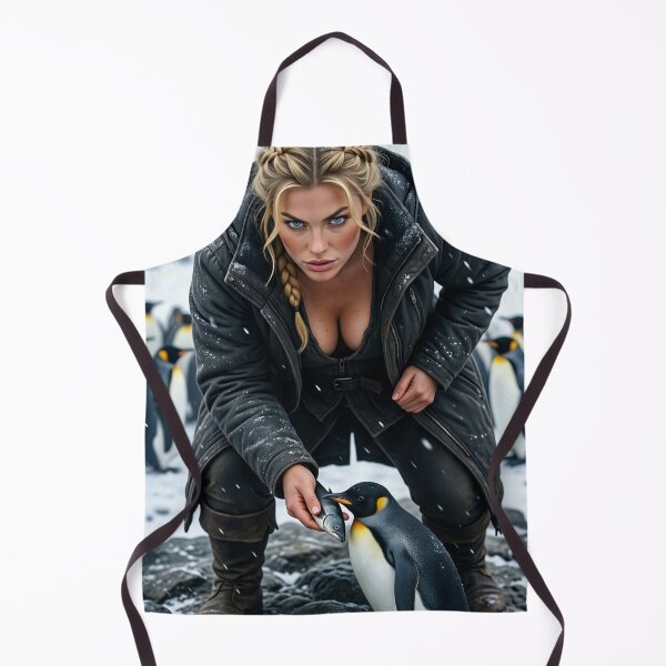 Item preview, Astrid Feeds Emperorpenguins in Winter Parka designed and sold by CathryneDelamort.
