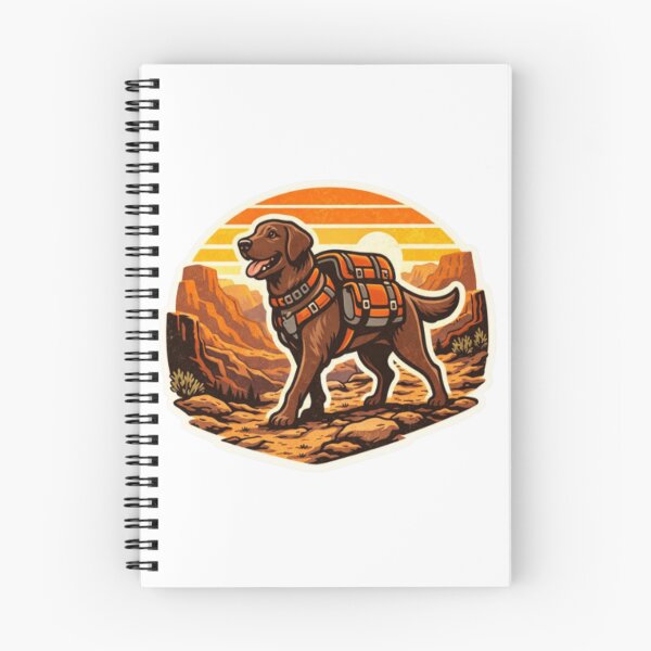 Item preview, Chocolate Lab Adventure – Retro Outdoor Trail Dog designed and sold by PawPrintCustom.