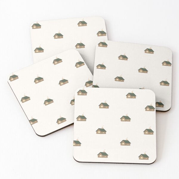 Item preview, Tiny Forest Cabin Seamless Pattern in Minimal Nordic Style designed and sold by Fernova.