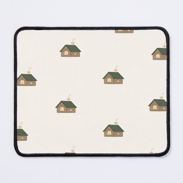 Item preview, Tiny Forest Cabin Seamless Pattern in Minimal Nordic Style designed and sold by Fernova.