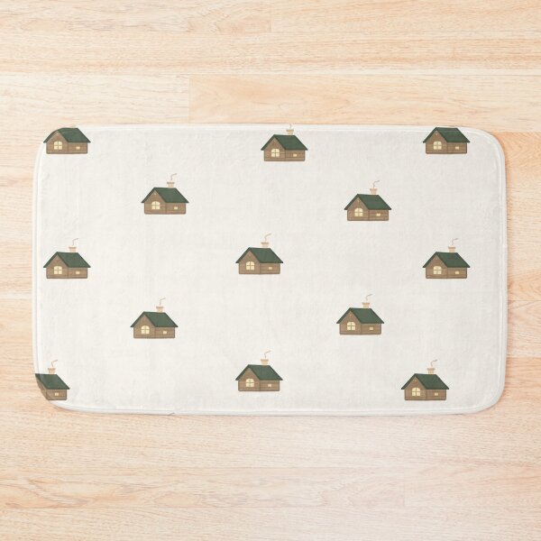 Item preview, Tiny Forest Cabin Seamless Pattern in Minimal Nordic Style designed and sold by Fernova.