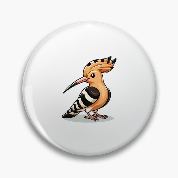 Item preview, Cute Profile of a Hoopoe Bird with Feathered Crest and Long Beak designed and sold by cave-canvas.