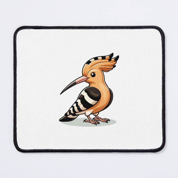 Item preview, Cute Profile of a Hoopoe Bird with Feathered Crest and Long Beak designed and sold by cave-canvas.