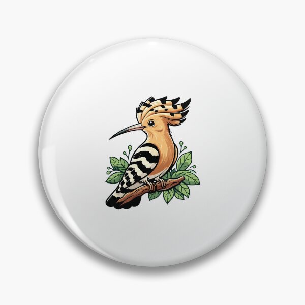 Item preview, Eurasian Hoopoe Bird Perched on a Leafy Branch designed and sold by cave-canvas.