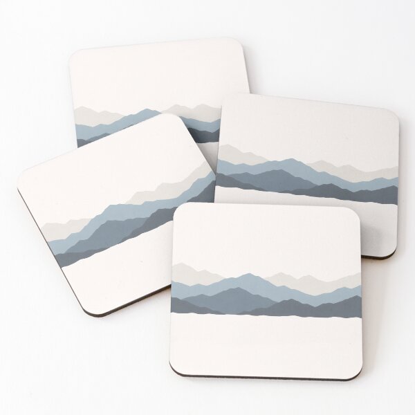 Item preview, Minimal Mountain Bands Seamless Landscape Pattern designed and sold by Fernova.
