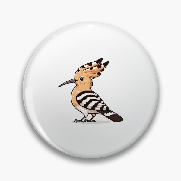 Item preview, Profile of a Hoopoe Bird with Crest and Striped Wings designed and sold by cave-canvas.